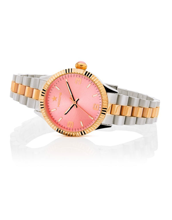 2618LSRG05 _OROLOGIO HOOPS NEW LUXURY SILVER AND GOLD ROSA