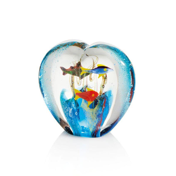Scultura "acquario del cuore" in cristallo 800208
